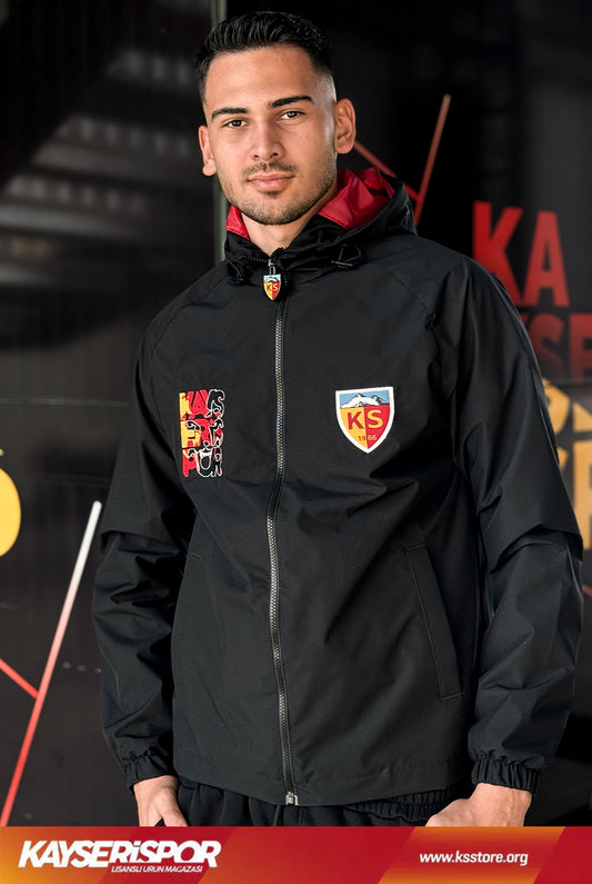 KYSR Taraftar Siyah Yağmurluk