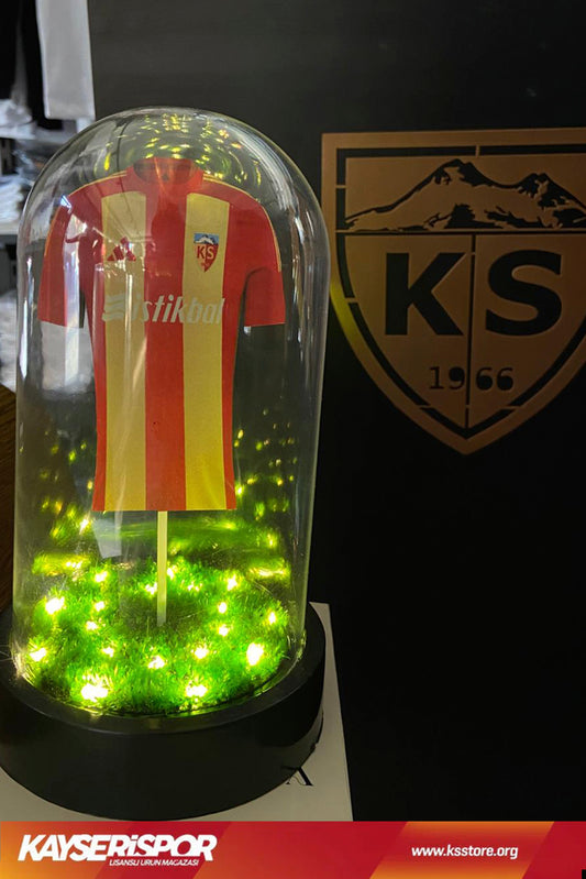 Kayserispor Mini Çubuklu Forma Işıklı Fanus