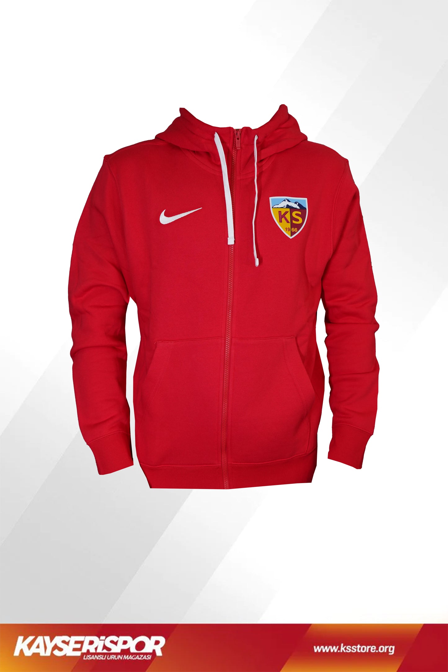 Nike Kapşonlu Kırmızı Ceket