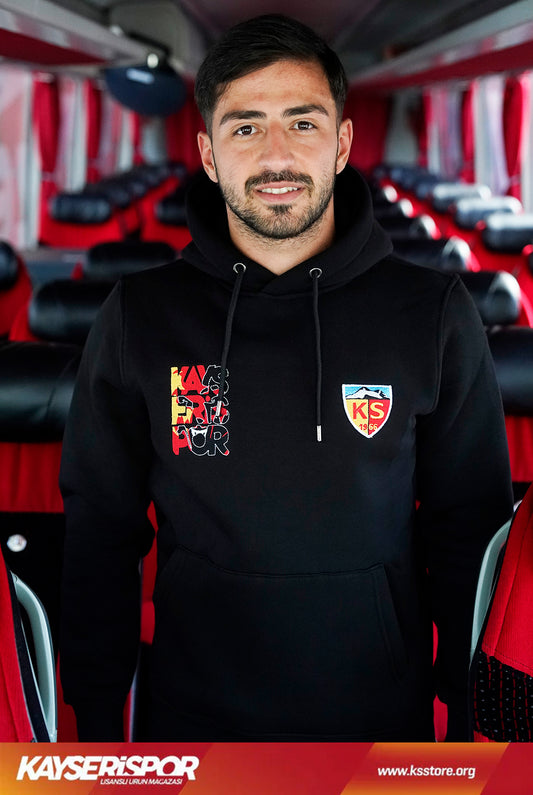 KYSR Siyah Kapüşonlu Sweatshirt (Yeni Ürün)