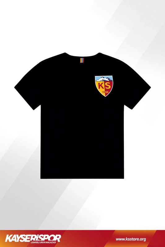 KYSR Bisiklet Yaka Siyah Tshirt (Yeni Ürün)