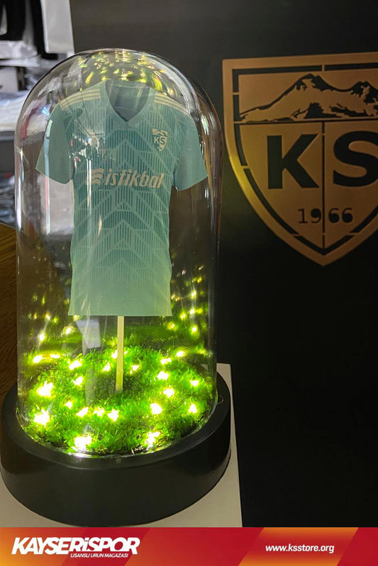 Kayserispor Mini Su Yeşili  Forma Işıklı Fanus