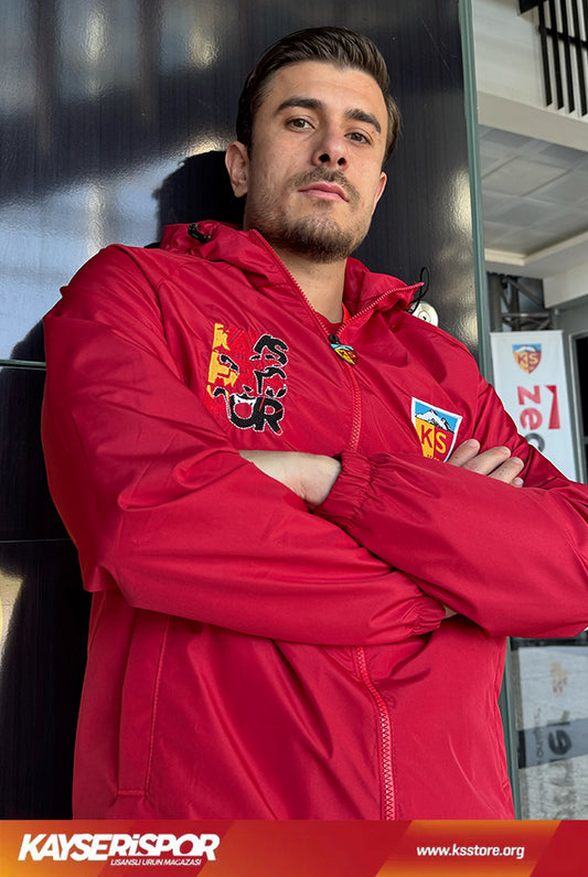 KYSR Taraftar Kırmızı Yağmurluk