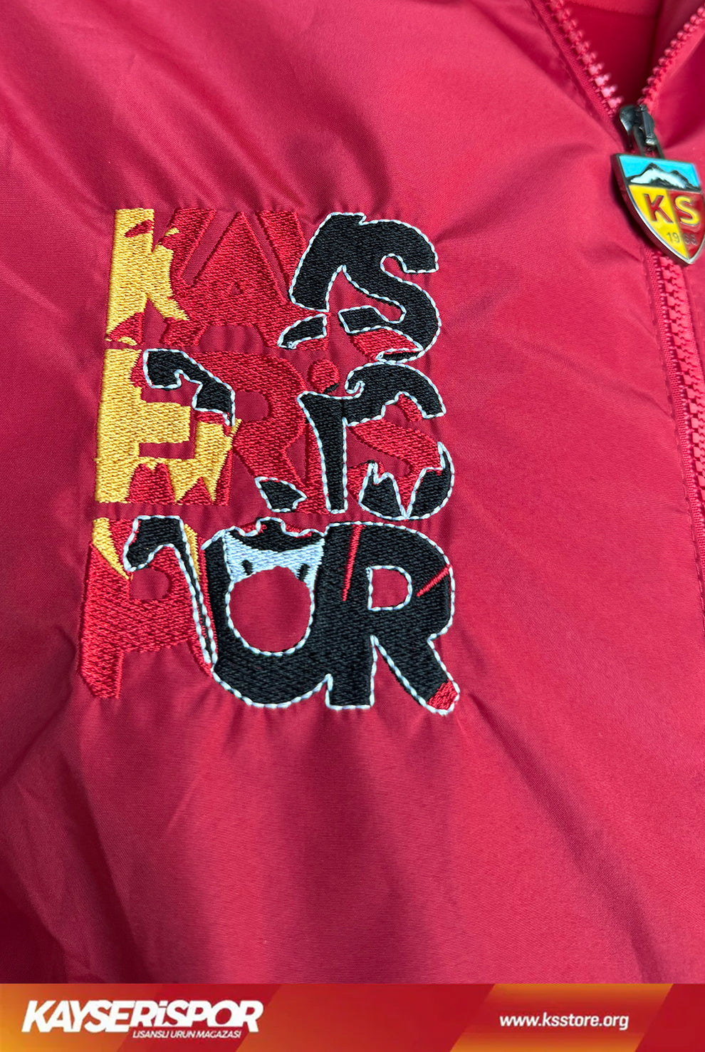 KYSR Taraftar Kırmızı Yağmurluk